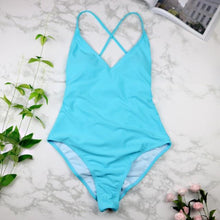 Load image into Gallery viewer, Sexy High Cut One Oiece Backless Bikini