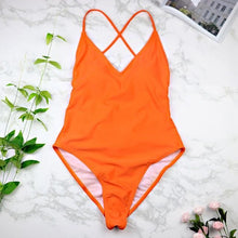 Load image into Gallery viewer, Sexy High Cut One Oiece Backless Bikini