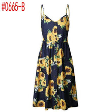 Load image into Gallery viewer, Vintage Sexy Bohemian Floral Dress