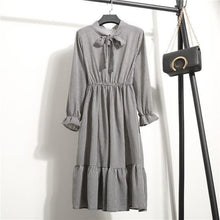 Load image into Gallery viewer, Chiffon Print Women Bowknot Dress