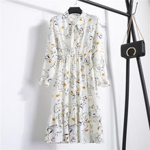 Load image into Gallery viewer, Chiffon Print Women Bowknot Dress