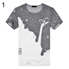 Load image into Gallery viewer, 3D Milk Poured Inverted Round Neck Slim T-shirt