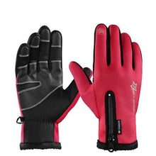 Load image into Gallery viewer, Winter Fleece Waterproof Motorcycle Skiing Gloves