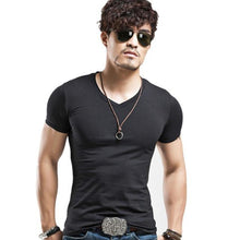 Load image into Gallery viewer, V neck Fitness Casual Male T-shirt