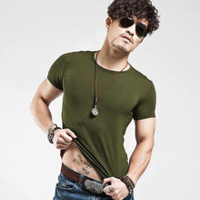 Load image into Gallery viewer, V neck Fitness Casual Male T-shirt