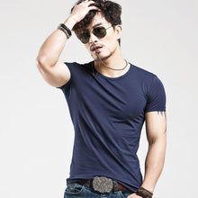 Load image into Gallery viewer, V neck Fitness Casual Male T-shirt