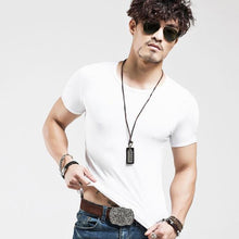 Load image into Gallery viewer, V neck Fitness Casual Male T-shirt