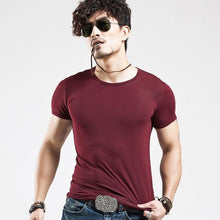 Load image into Gallery viewer, V neck Fitness Casual Male T-shirt