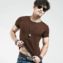 Load image into Gallery viewer, V neck Fitness Casual Male T-shirt