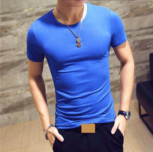 Load image into Gallery viewer, V neck Fitness Casual Male T-shirt