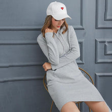 Load image into Gallery viewer, Woman Clothing Hooded Collar Dress