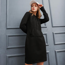 Load image into Gallery viewer, Woman Clothing Hooded Collar Dress