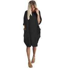 Load image into Gallery viewer, Womens Loose Crew Neck Dress