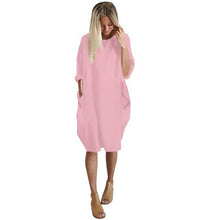 Load image into Gallery viewer, Womens Loose Crew Neck Dress