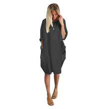 Load image into Gallery viewer, Womens Loose Crew Neck Dress