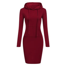 Load image into Gallery viewer, Woman Clothing Hooded Collar Dress