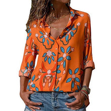 Load image into Gallery viewer, Women Turn Down Collar Office Shirt