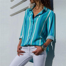 Load image into Gallery viewer, Women Turn Down Collar Office Shirt
