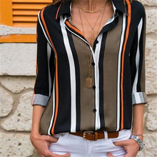 Load image into Gallery viewer, Women Turn Down Collar Office Shirt