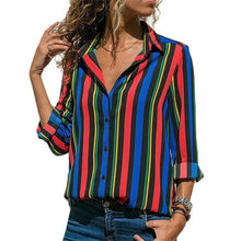 Load image into Gallery viewer, Women Turn Down Collar Office Shirt