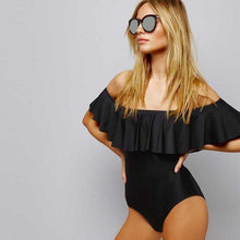 Load image into Gallery viewer, Sexy Shoulder Off One Piece Ruffle Monokini