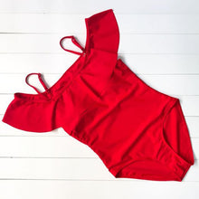 Load image into Gallery viewer, Sexy Shoulder Off One Piece Ruffle Monokini