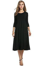 Load image into Gallery viewer, Vintage Loose Solid Long Draped Dress