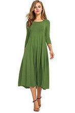 Load image into Gallery viewer, Vintage Loose Solid Long Draped Dress