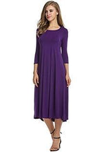Load image into Gallery viewer, Vintage Loose Solid Long Draped Dress