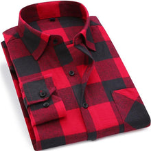 Load image into Gallery viewer, Men Soft Slim Flannel Plaid Shirt