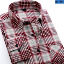Load image into Gallery viewer, Men Soft Slim Flannel Plaid Shirt