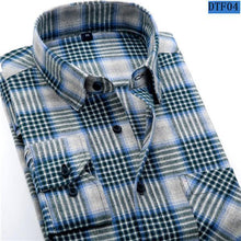 Load image into Gallery viewer, Men Soft Slim Flannel Plaid Shirt