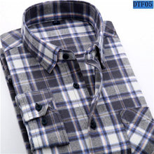 Load image into Gallery viewer, Men Soft Slim Flannel Plaid Shirt