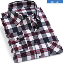 Load image into Gallery viewer, Men Soft Slim Flannel Plaid Shirt