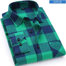 Load image into Gallery viewer, Men Soft Slim Flannel Plaid Shirt