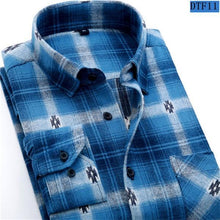 Load image into Gallery viewer, Men Soft Slim Flannel Plaid Shirt