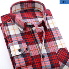 Load image into Gallery viewer, Men Soft Slim Flannel Plaid Shirt