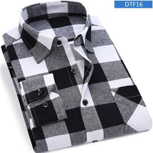 Load image into Gallery viewer, Men Soft Slim Flannel Plaid Shirt