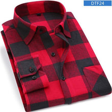 Load image into Gallery viewer, Men Soft Slim Flannel Plaid Shirt