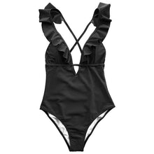 Load image into Gallery viewer, One-piece Women Ruffle V-neck Monokini 2019