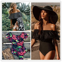 Load image into Gallery viewer, Sexy Shoulder Off One Piece Ruffle Monokini