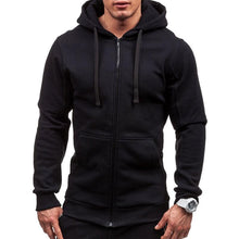Load image into Gallery viewer, Men Drawstring Zipper Pullover Hoodie Coat