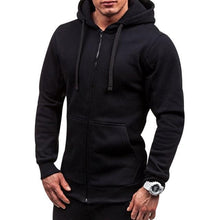 Load image into Gallery viewer, Men Drawstring Zipper Pullover Hoodie Coat