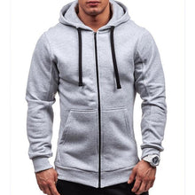 Load image into Gallery viewer, Men Drawstring Zipper Pullover Hoodie Coat