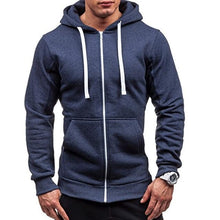 Load image into Gallery viewer, Men Drawstring Zipper Pullover Hoodie Coat