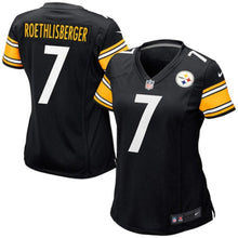 Load image into Gallery viewer, Ben Roethlisberger Pittsburgh Steelers Women&#39;s Game Jersey - Black 2018/2019