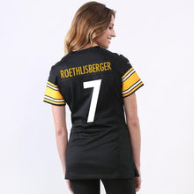 Load image into Gallery viewer, Ben Roethlisberger Pittsburgh Steelers Women&#39;s Game Jersey - Black 2018/2019