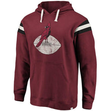 Load image into Gallery viewer, Men's Arizona Cardinals NFL Pro Line by Fanatics Branded Cardinal Big &amp; Tall True Classics Retro Stripe Pullover Hoodie