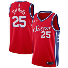 Load image into Gallery viewer, Ben Simmons Philadelphia 76ers Red Swingman Jersey 2018 - 2019