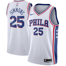 Load image into Gallery viewer, Ben Simmons Philadelphia 76ers White Swingman Jersey 2018 - 2019
